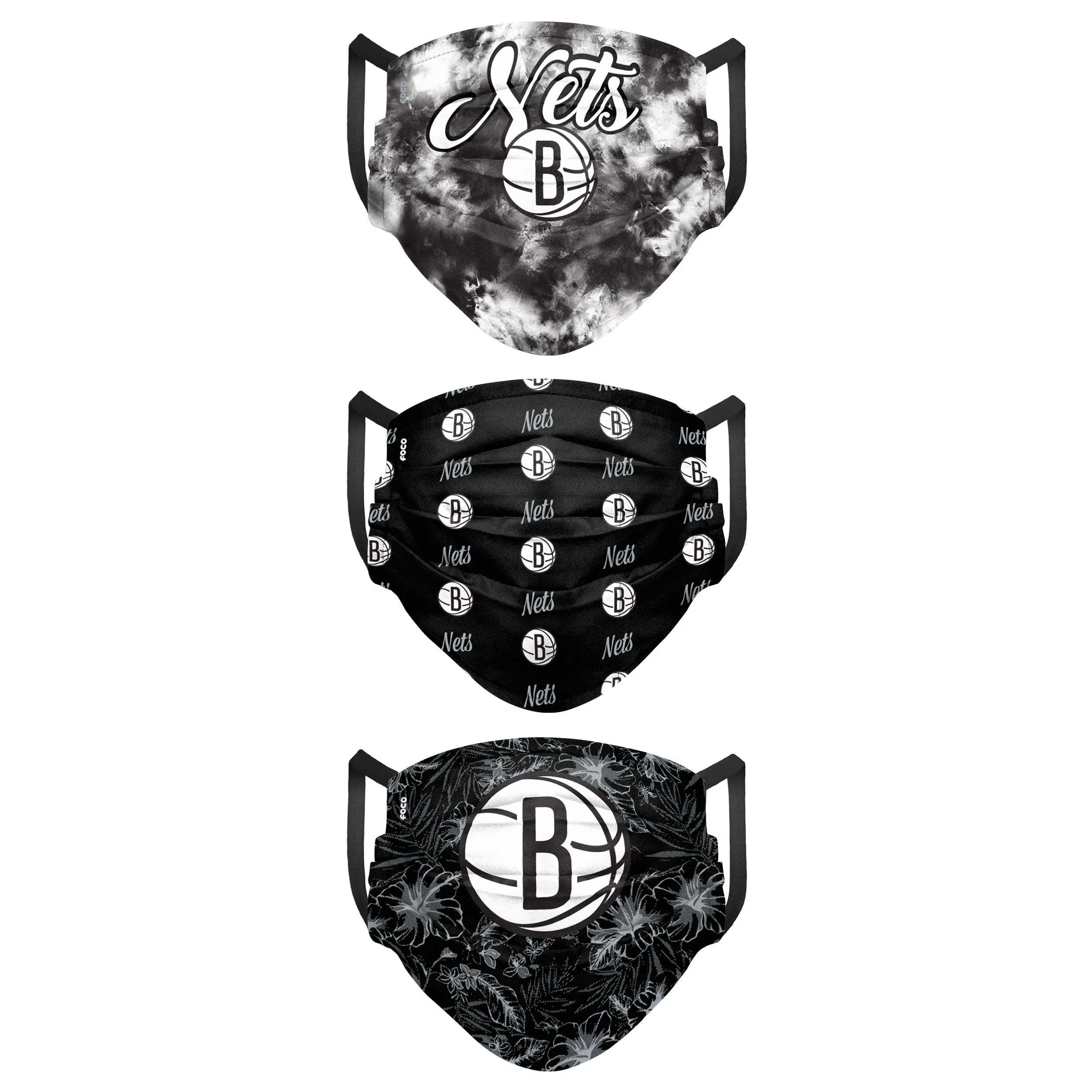 Brooklyn Nets NBA Womens Matchday 3 Pack Face Cover