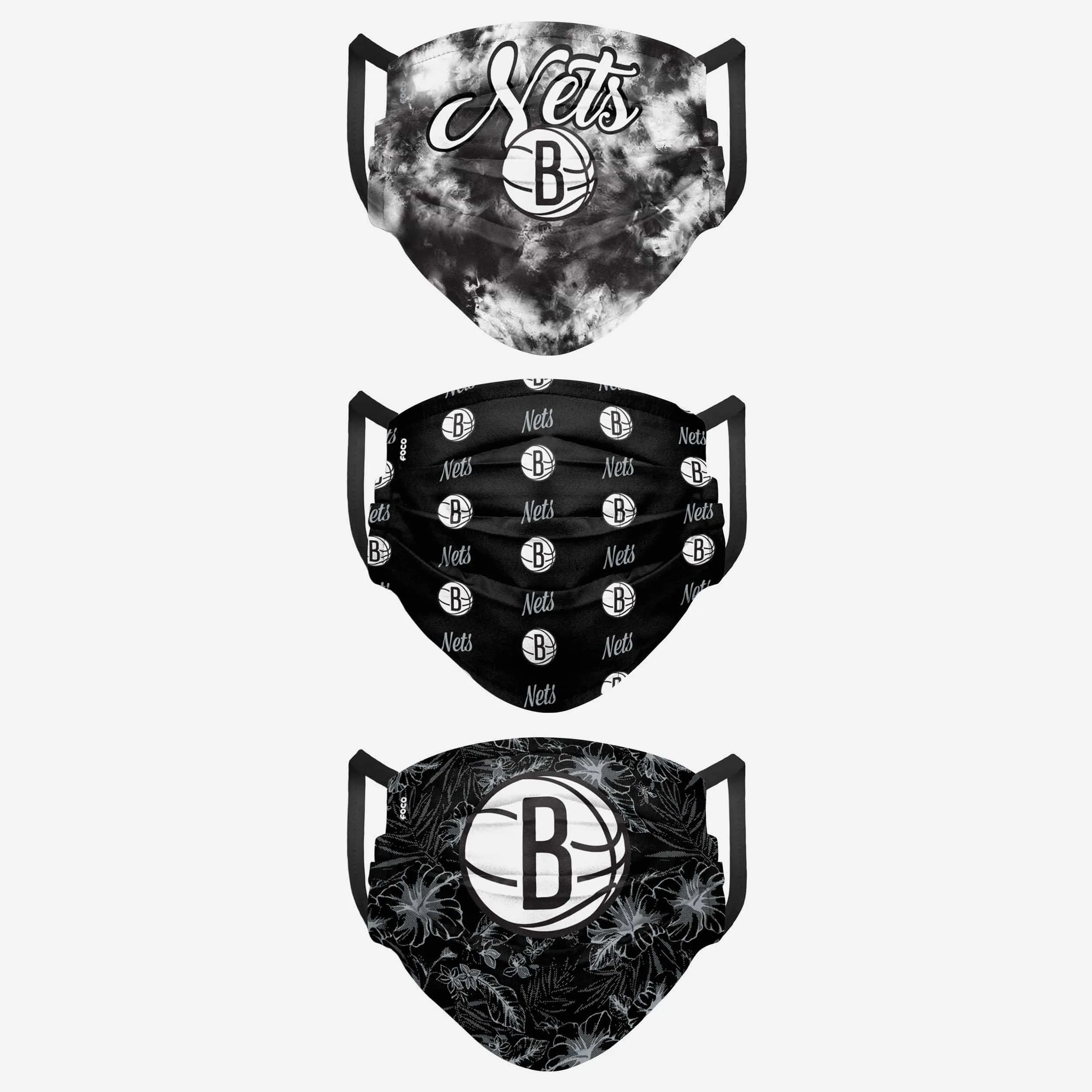 Brooklyn Nets Womens Matchday 3 Pack Face Cover
