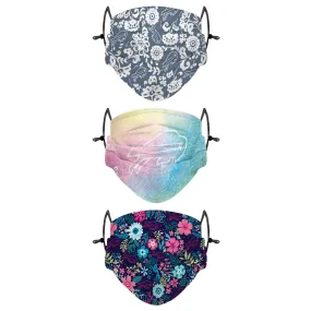 Buffalo Bills NFL Spring Flowers 3 Pack Face Cover