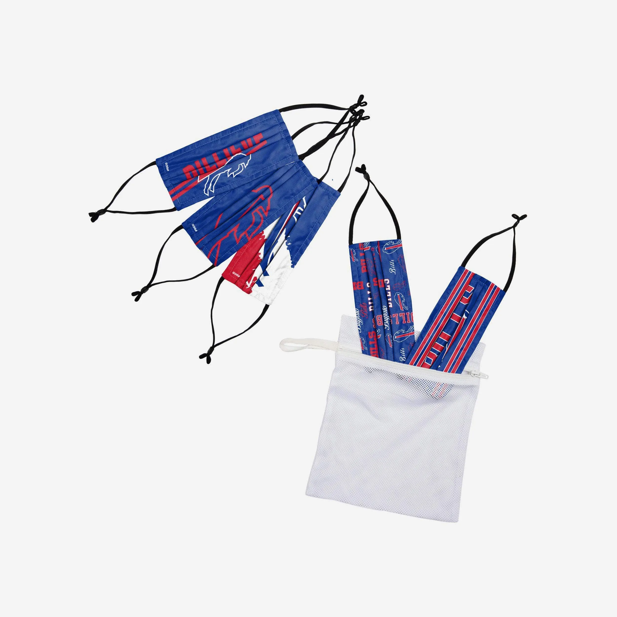 Buffalo Bills Youth Rising Stars Adjustable 5 Pack Face Cover