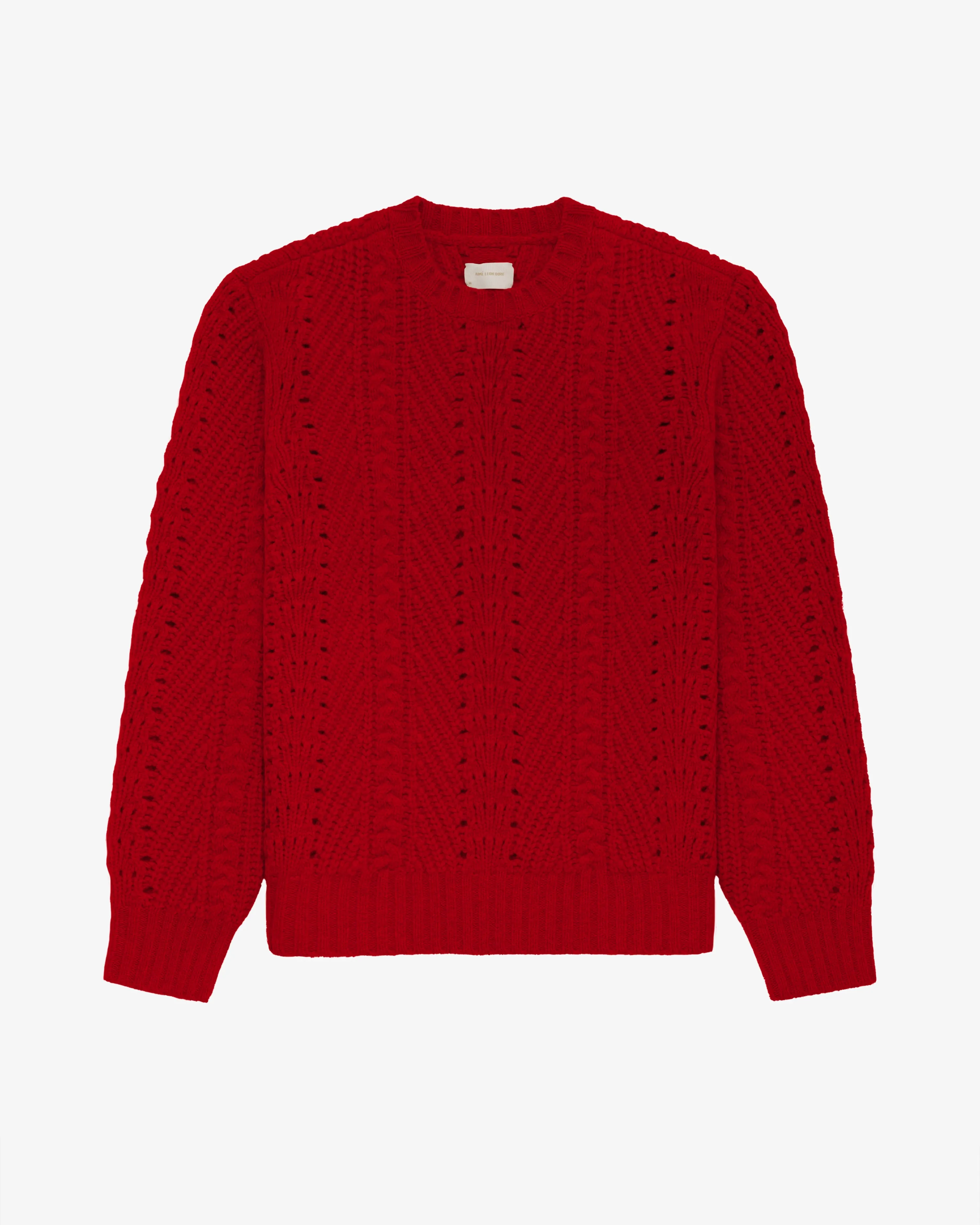 Cable Knit Crewneck Sweater