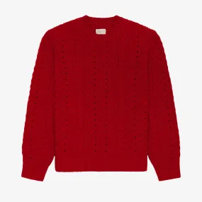 Cable Knit Crewneck Sweater