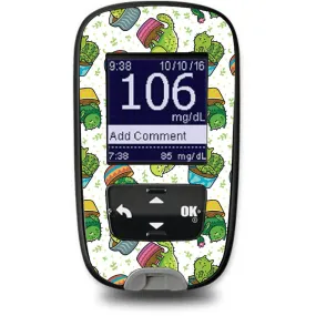Cactus Cat Sticker for the Accu-Chek Guide Glucometer