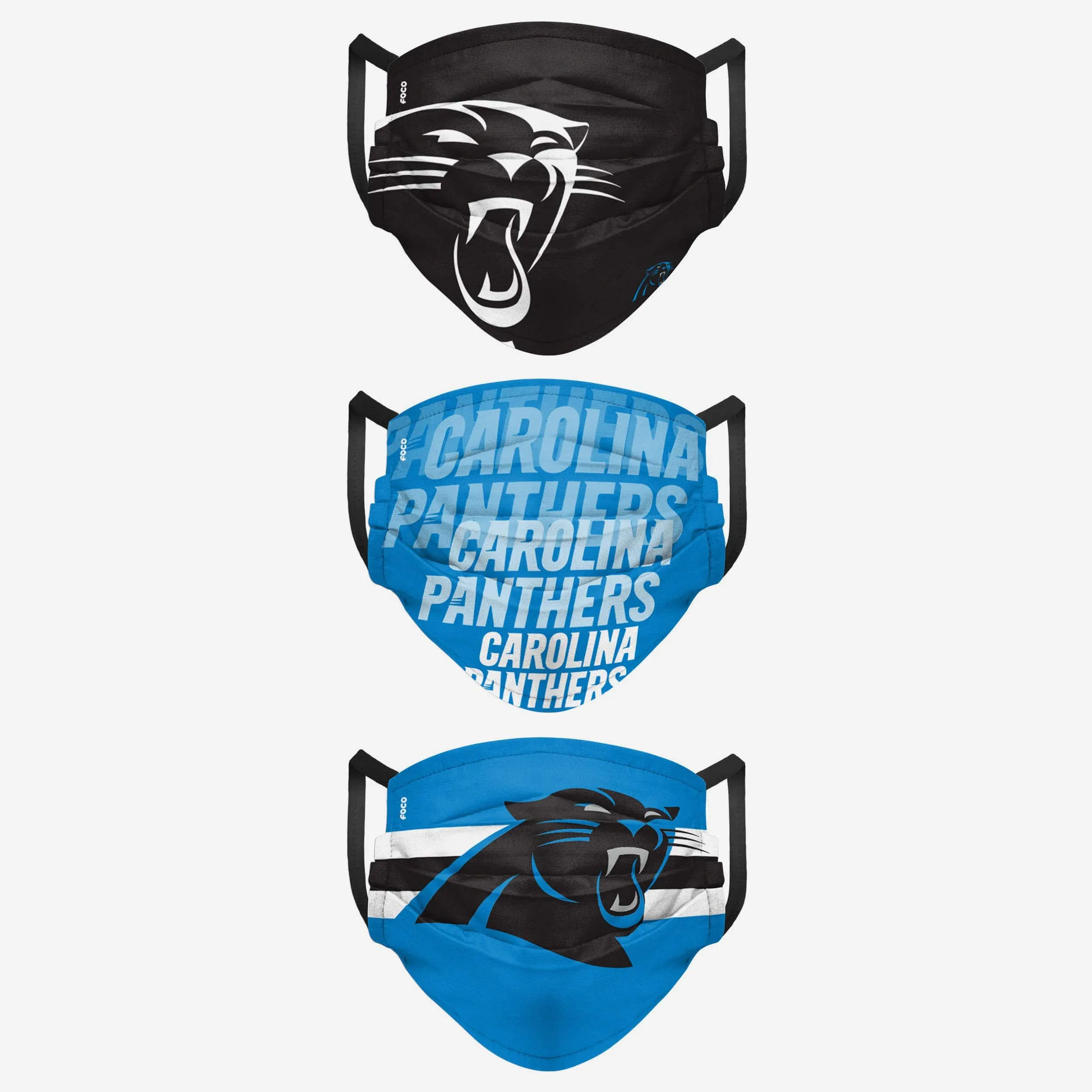 Carolina Panthers Matchday 3 Pack Face Cover