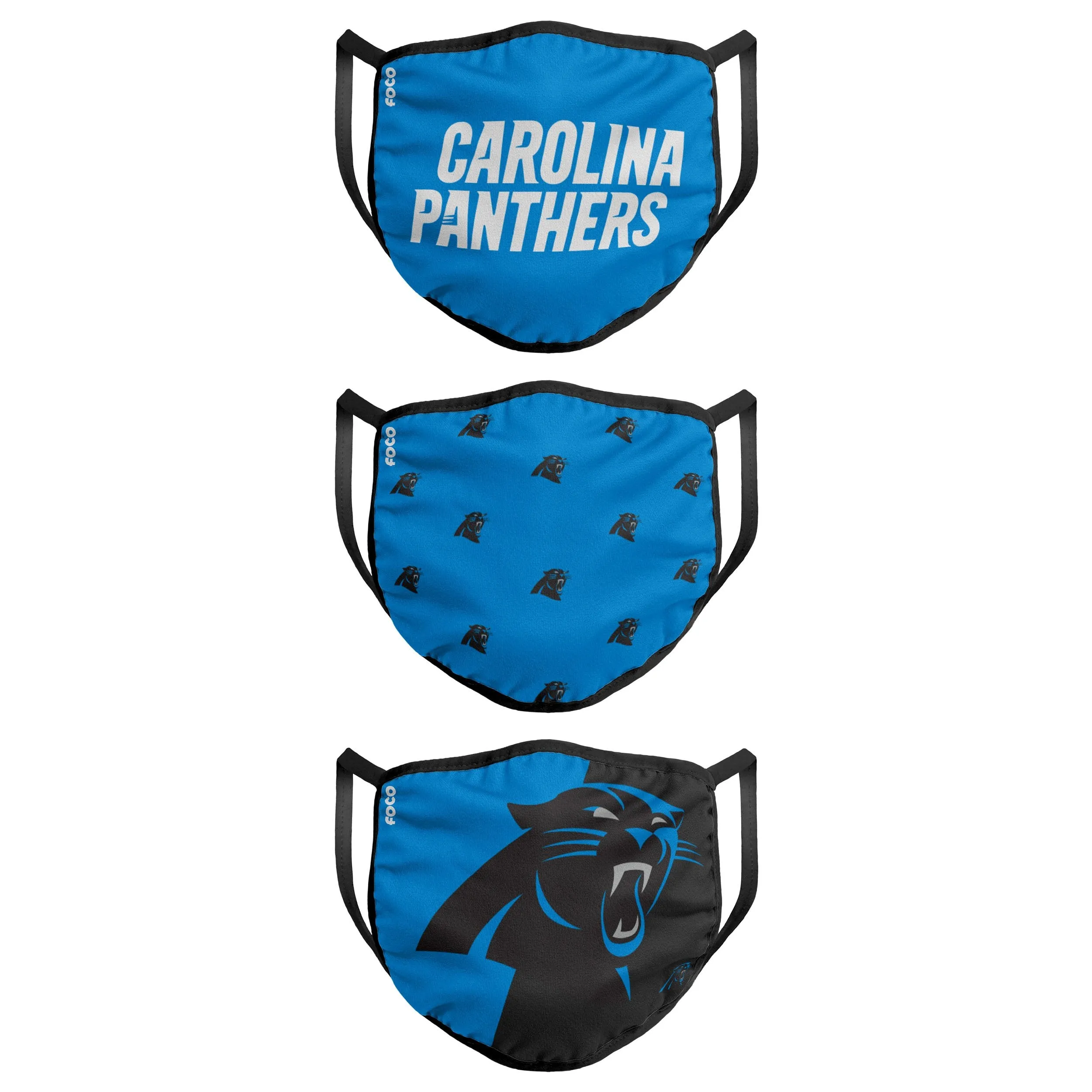 Carolina Panthers NFL 3 Pack Face Cover