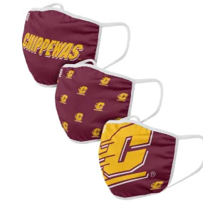 Central Michigan Chippewas NCAA 3 Pack Face Cover