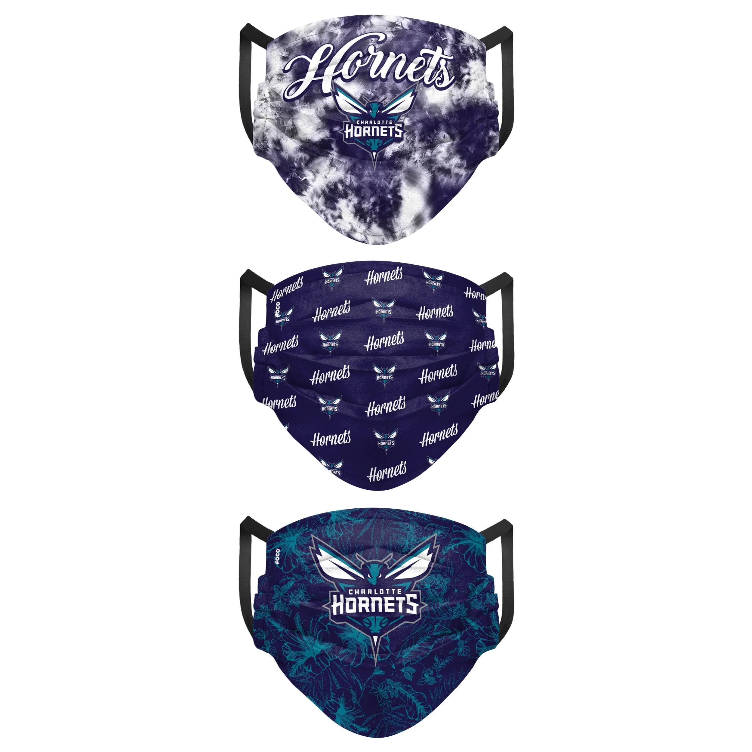 Charlotte Hornets NBA Womens Matchday 3 Pack Face Cover