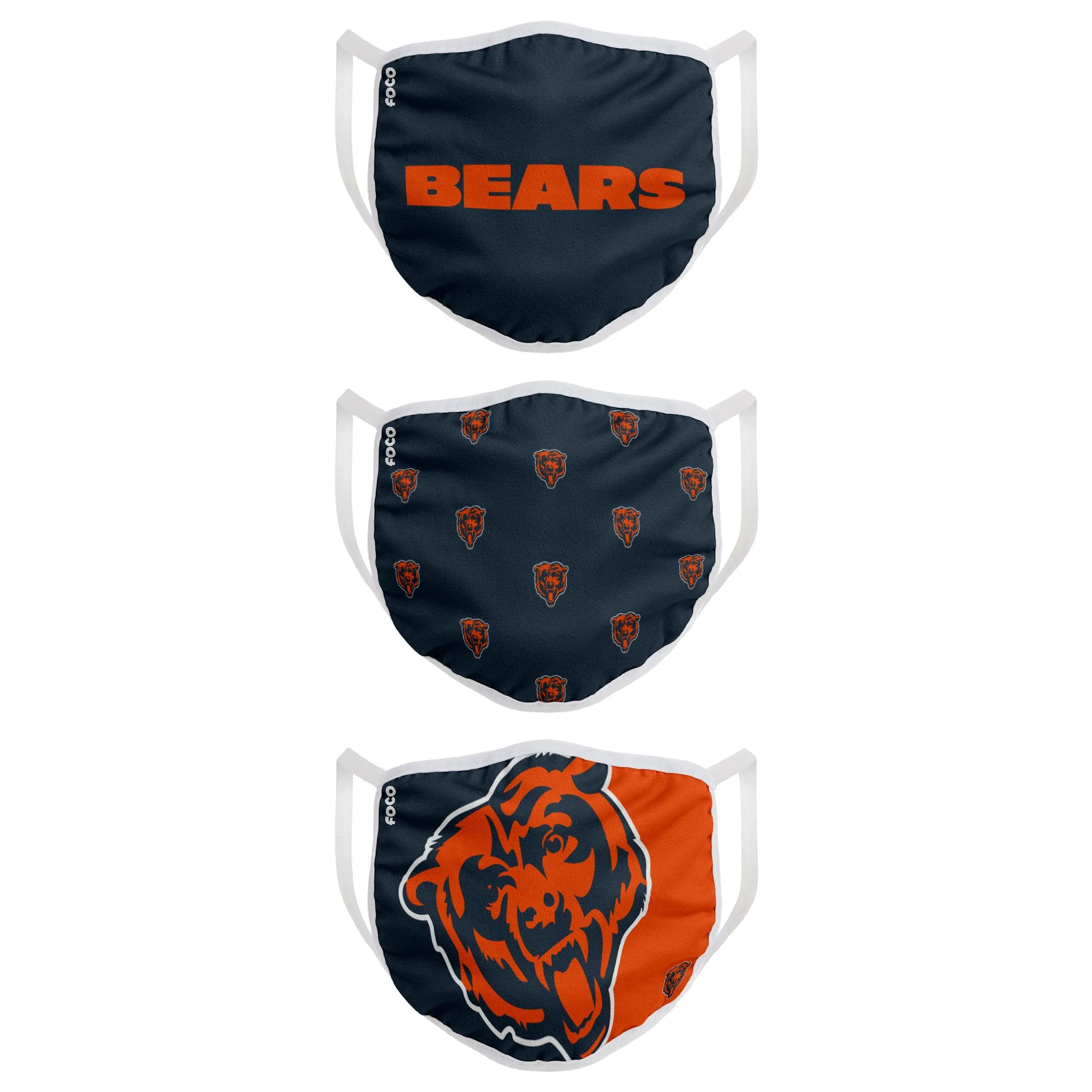 Chicago Bears NFL 3 Pack Face Cover