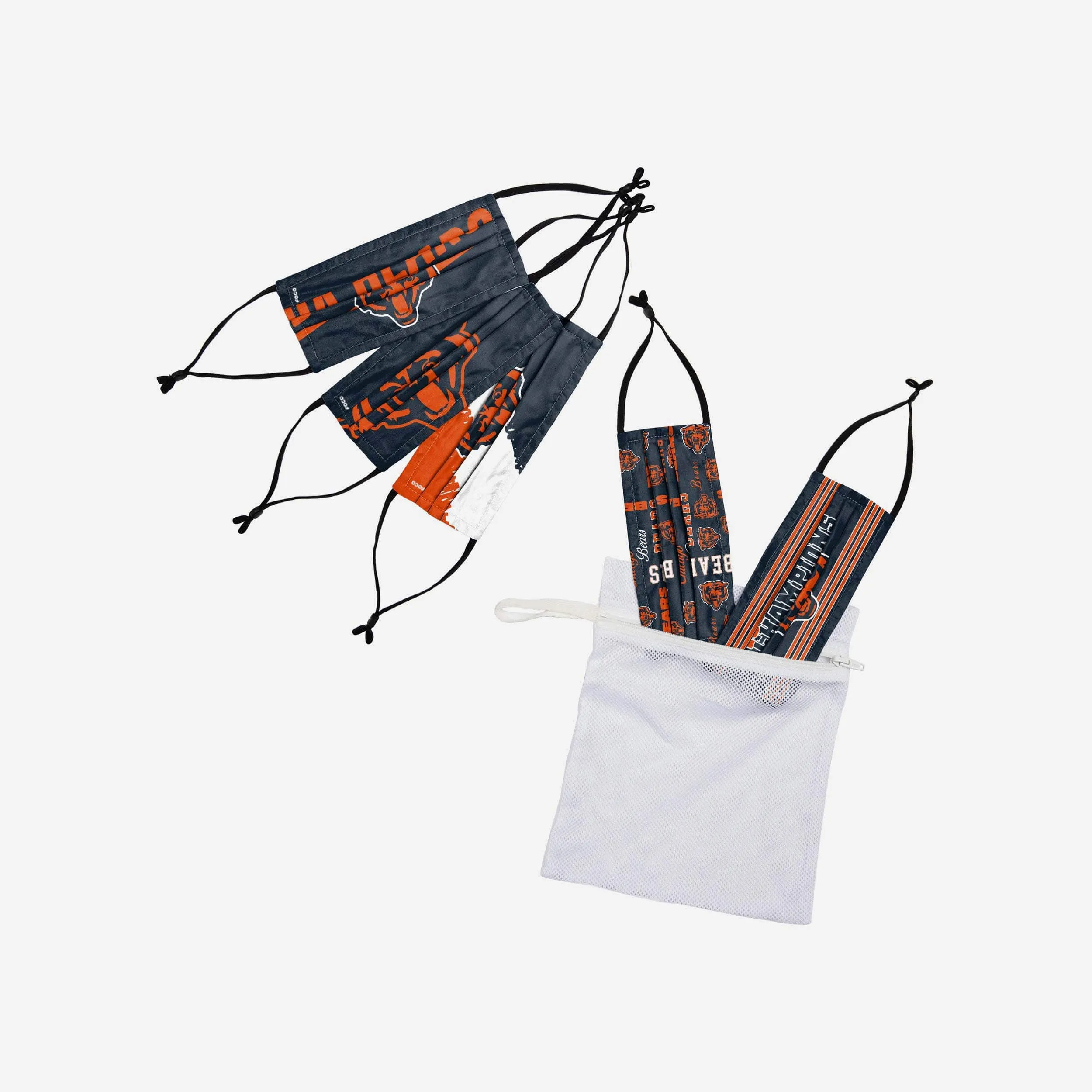 Chicago Bears Youth Rising Stars Adjustable 5 Pack Face Cover