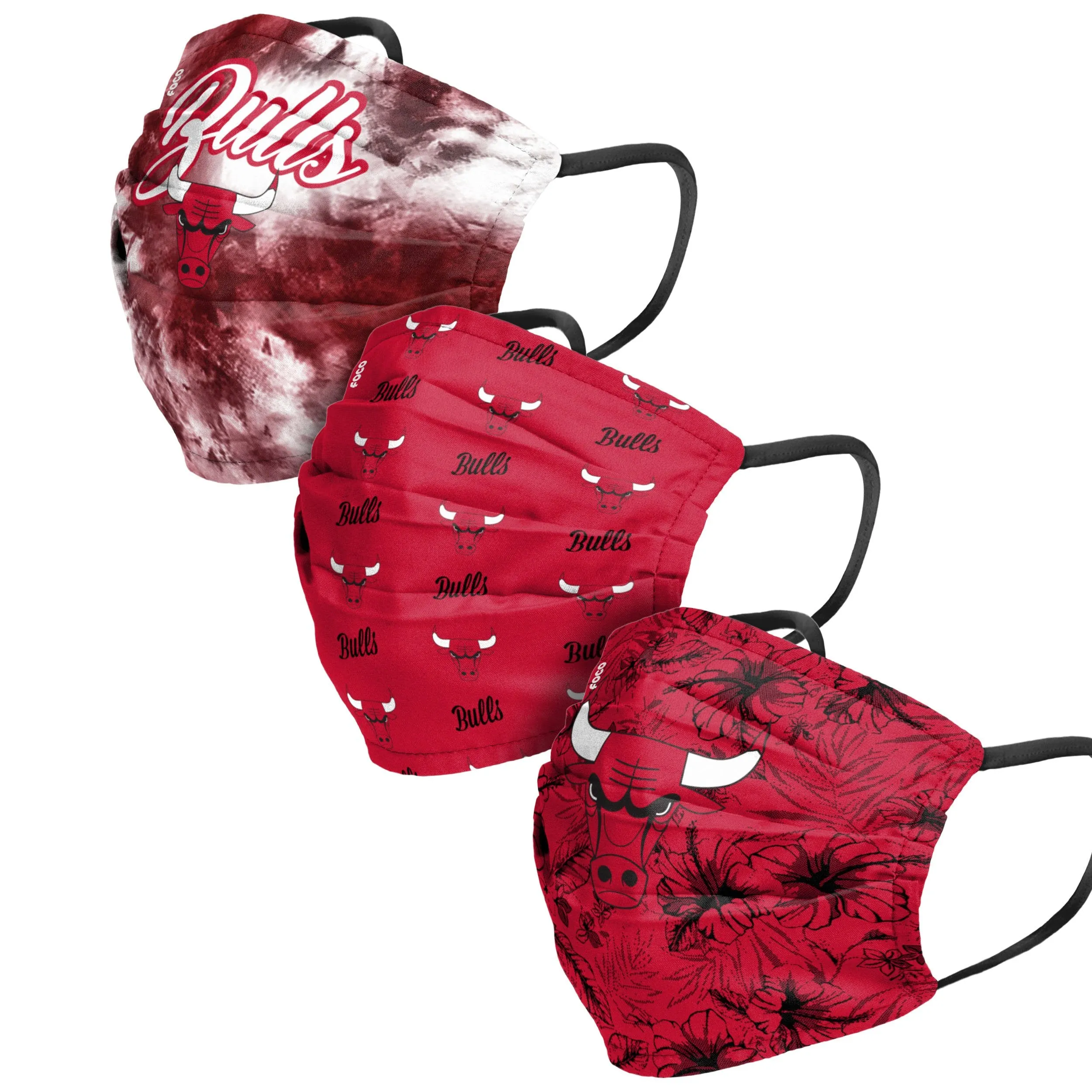 Chicago Bulls NBA Womens Matchday 3 Pack Face Cover