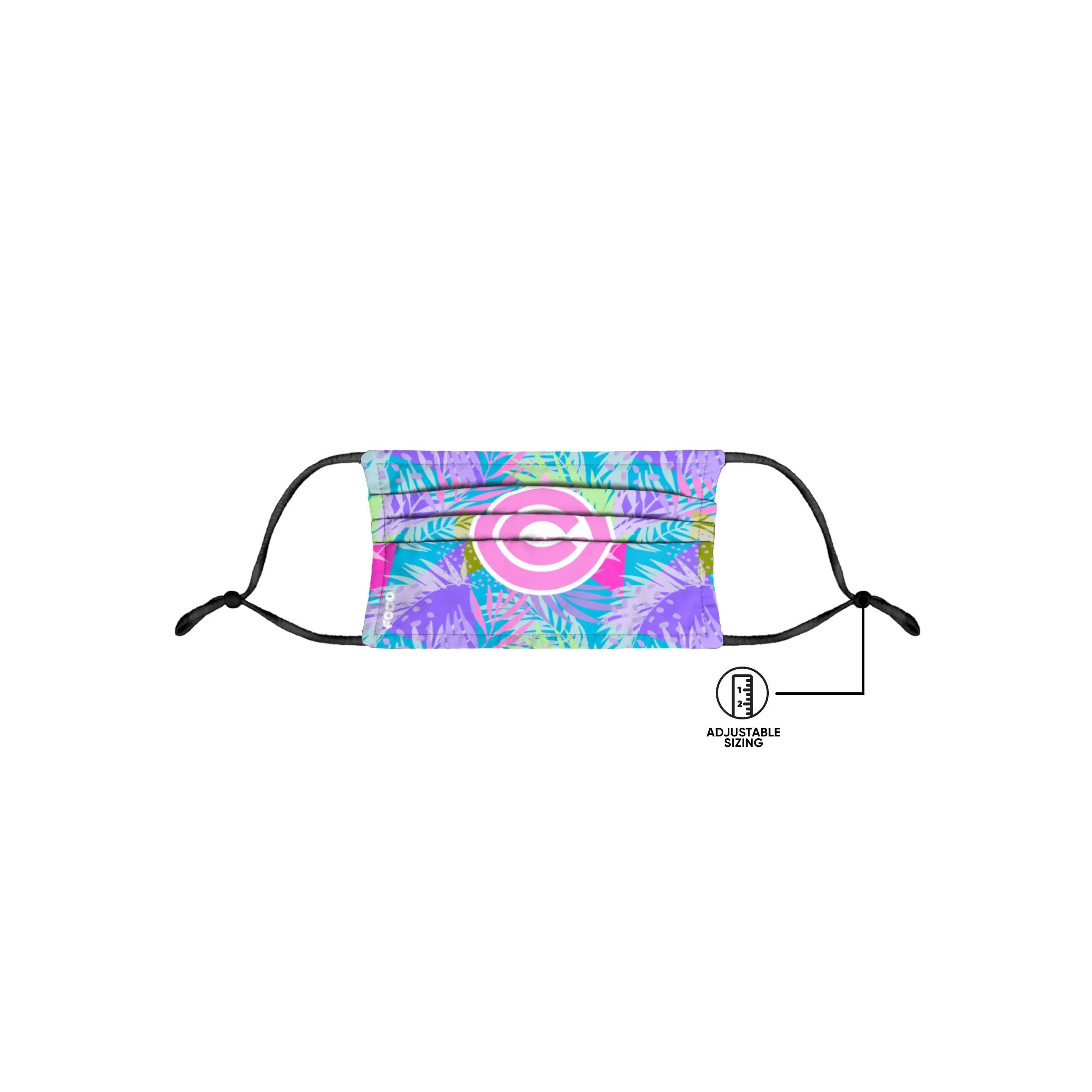 Chicago Cubs MLB Neon Floral 3 Pack Face Cover