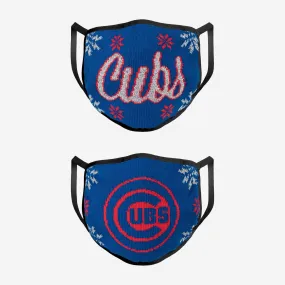 Chicago Cubs Womens Knit 2 Pack Face Cover