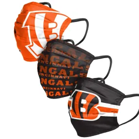 Cincinnati Bengals NFL Mens Matchday 3 Pack Face Cover