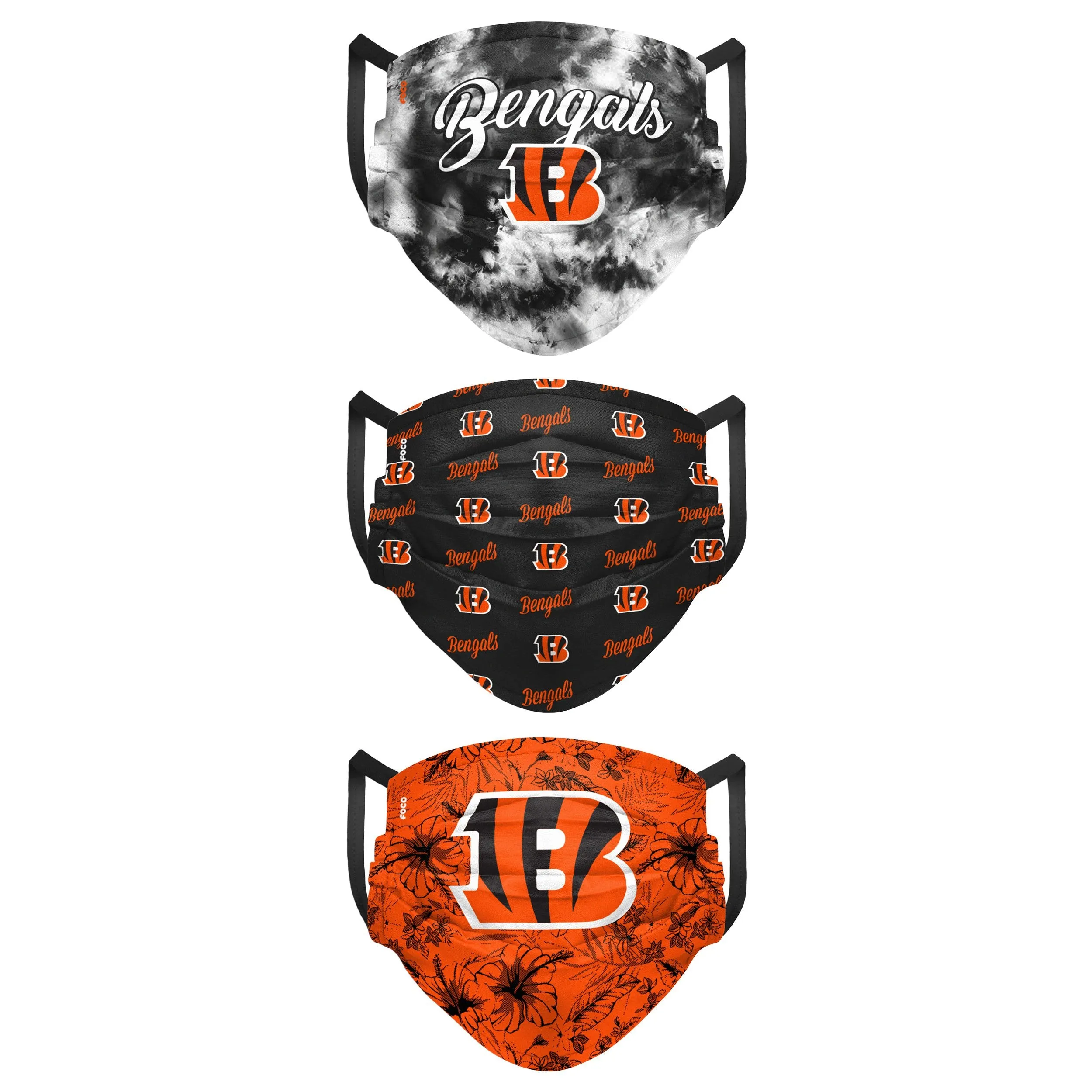 Cincinnati Bengals NFL Womens Matchday 3 Pack Face Cover
