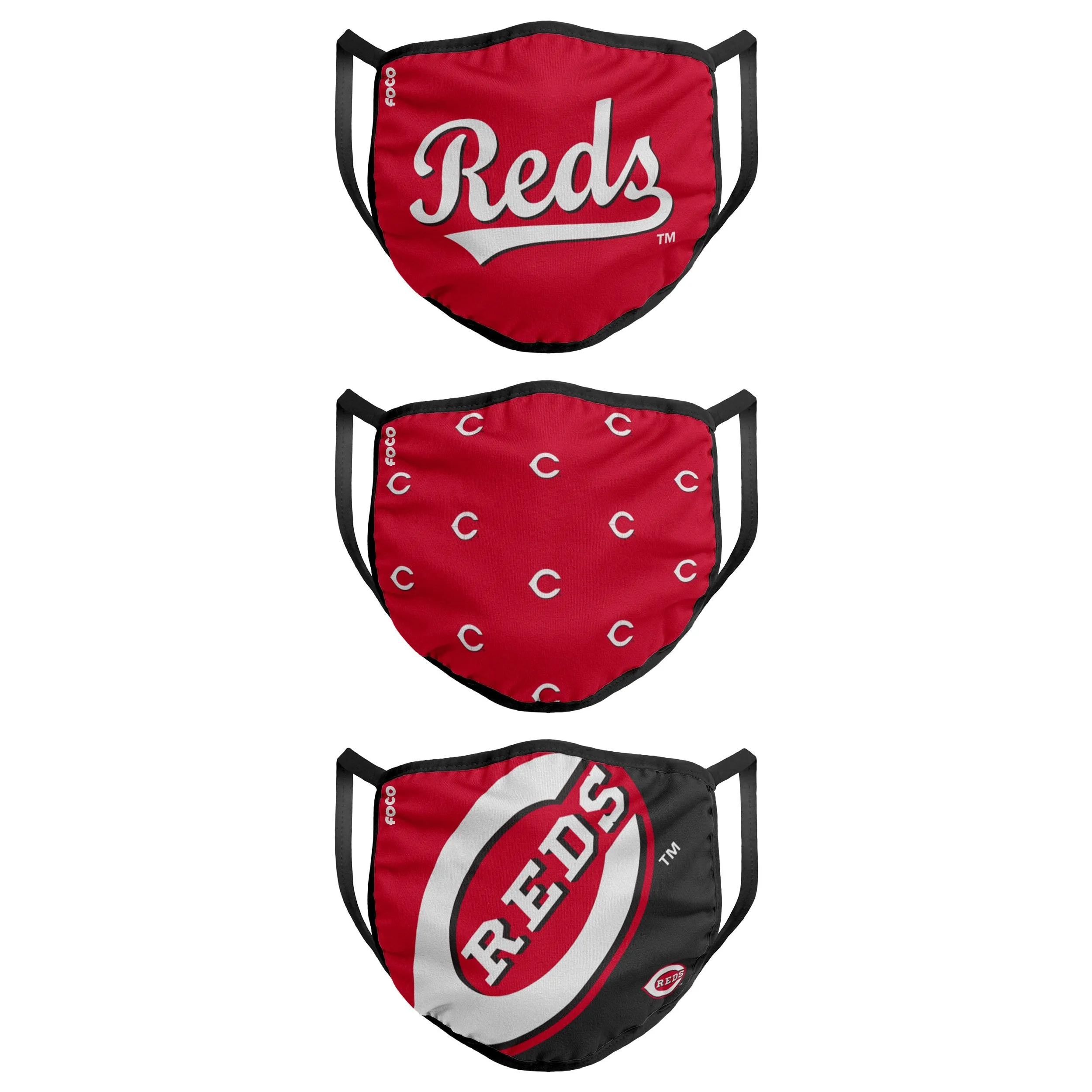 Cincinnati Reds MLB 3 Pack Face Cover