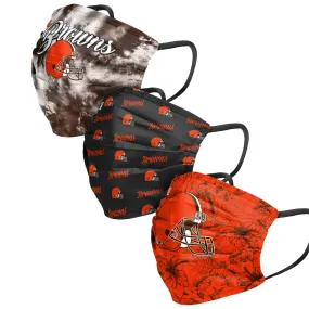 Cleveland Browns NFL Womens Matchday 3 Pack Face Cover