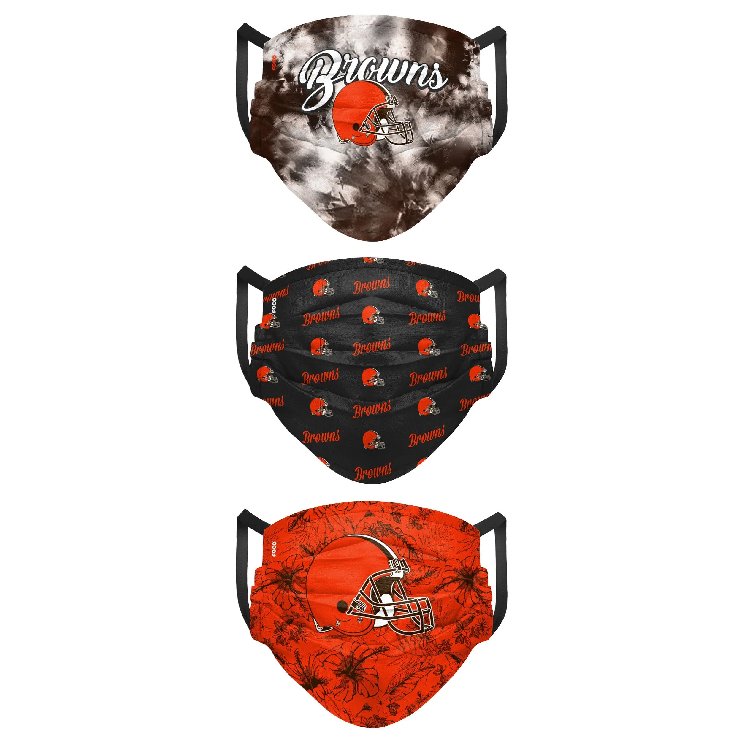 Cleveland Browns NFL Womens Matchday 3 Pack Face Cover