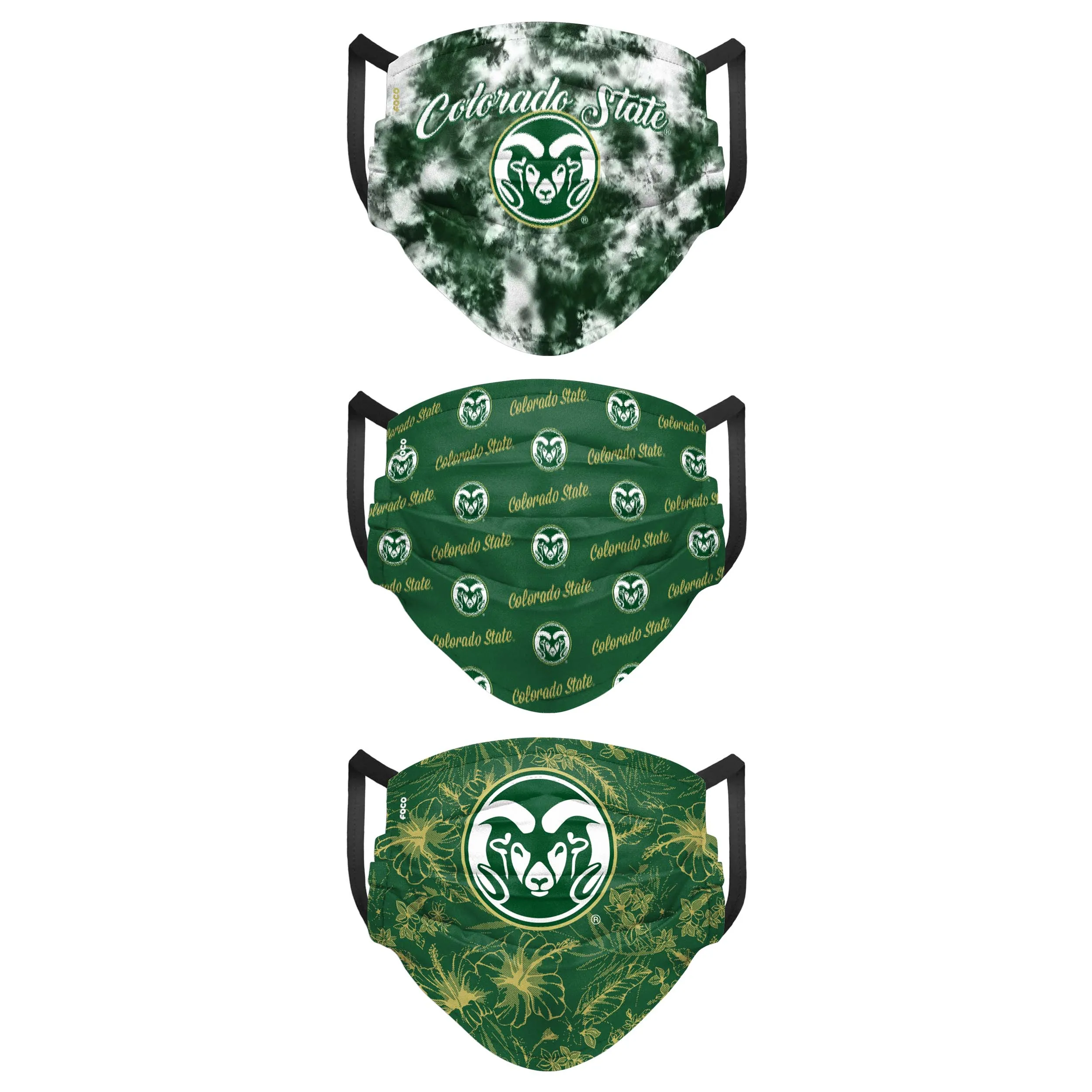 Colorado State Rams NCAA Womens Matchday 3 Pack Face Cover