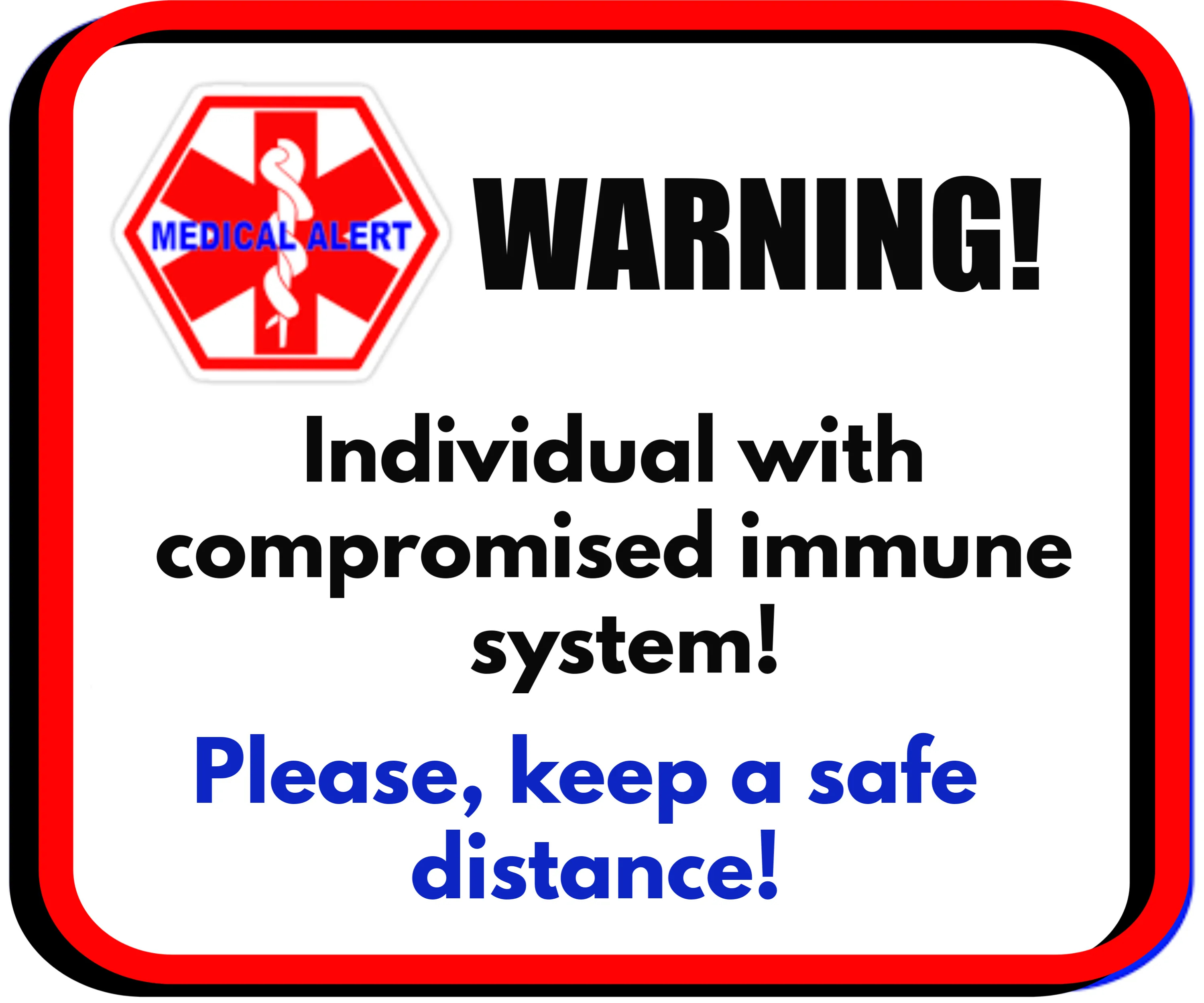 Compromised Immunity - Re-usable - Soft Polyester Fabric Patches