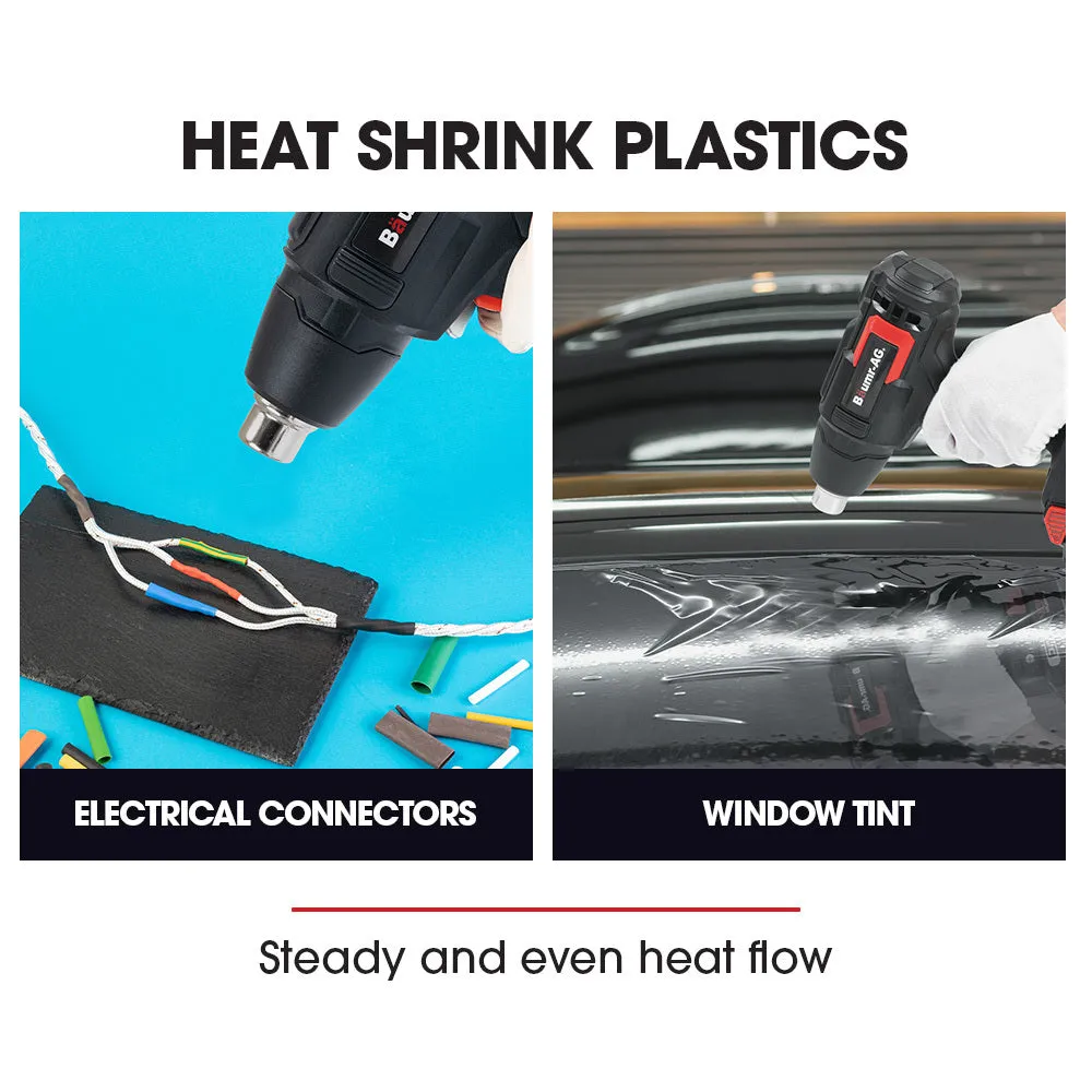 Cordless Heat Gun 550°C 20V, Battery & Charger - Baumr-AG
