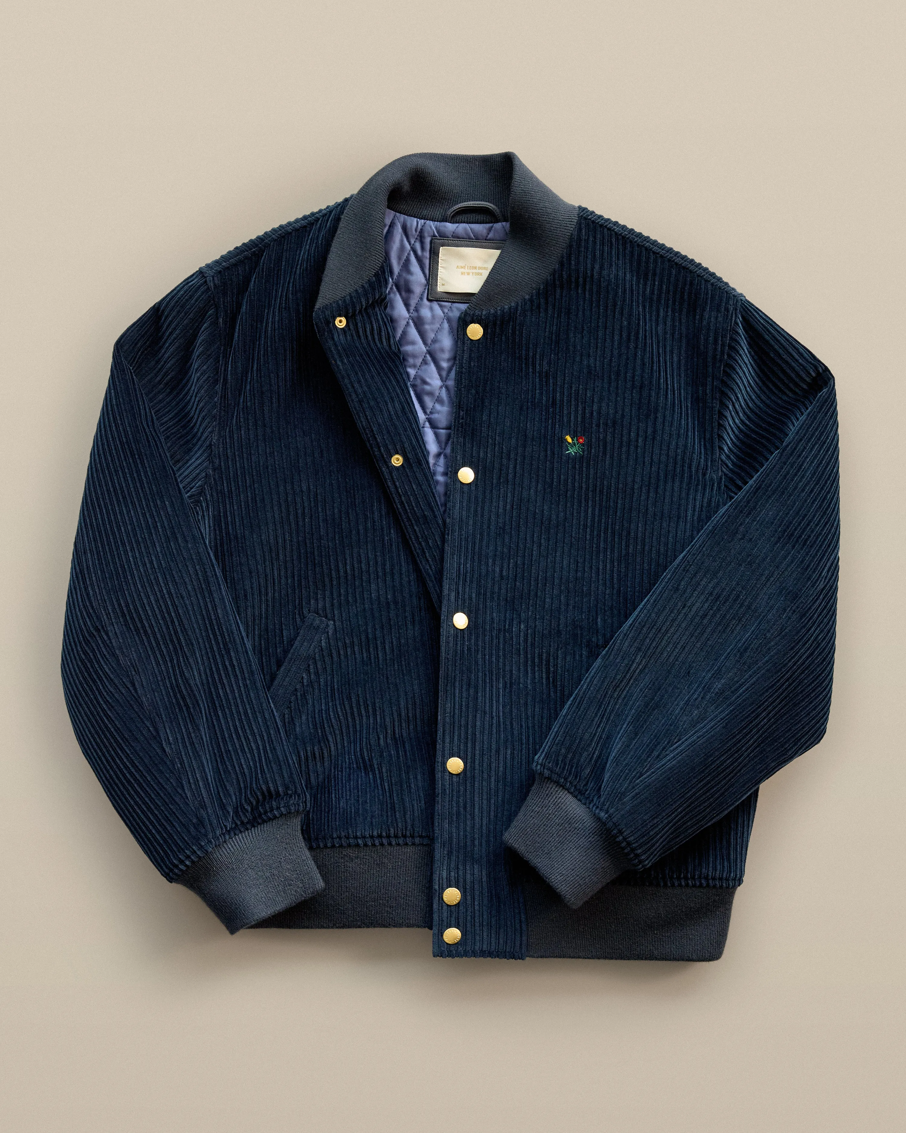 Corduroy Crest Varsity Jacket