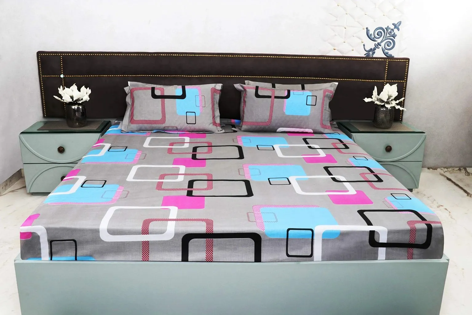 Cottington Lane Bed Sheet for Double Bed with 2 Pillow Cover