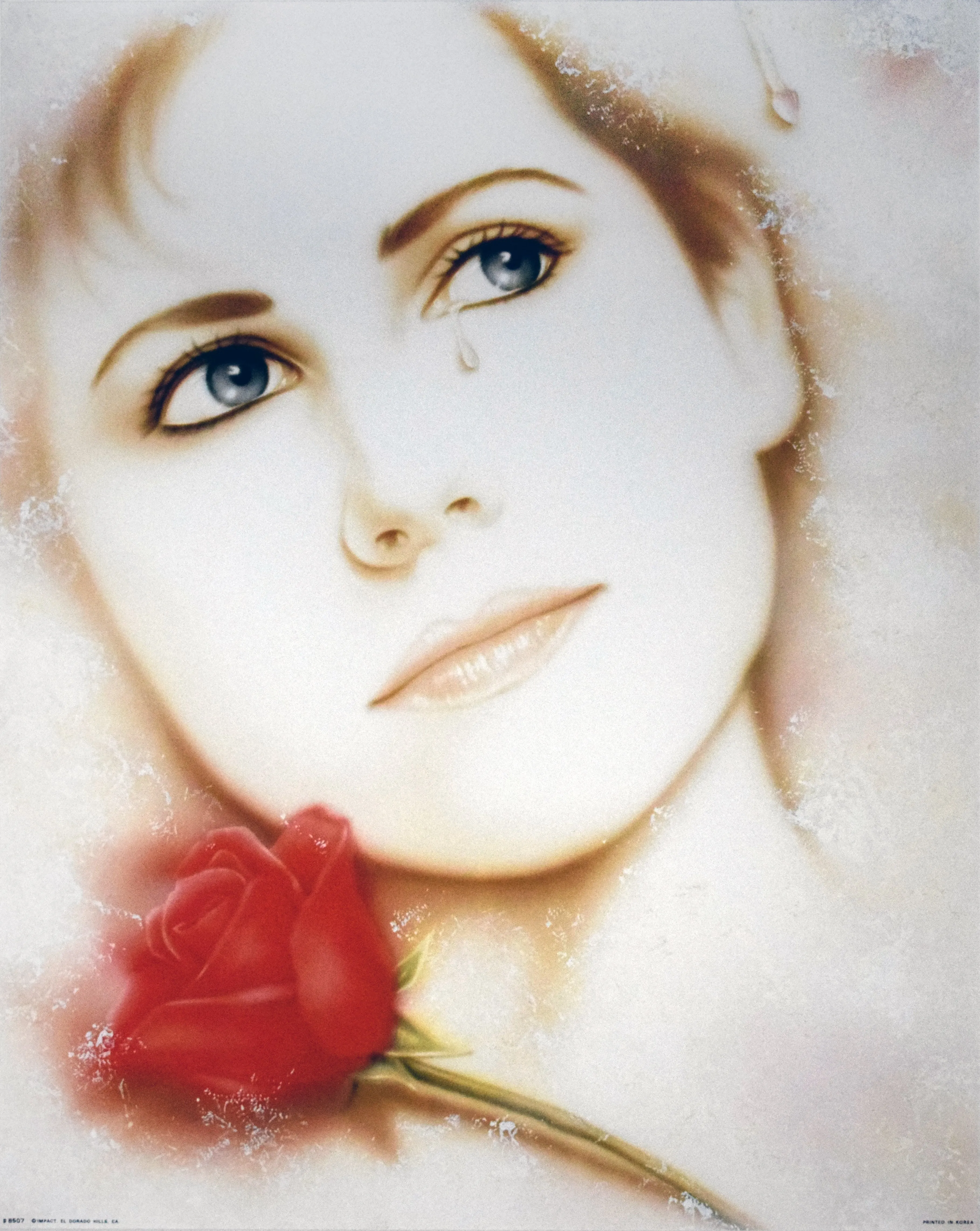 Crying Woman with a Rose