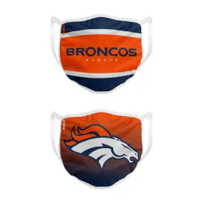 Denver Broncos NFL Printed 2 Pack Face Cover