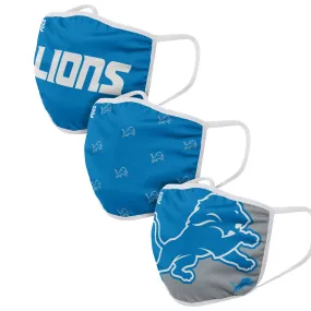 Detroit Lions NFL 3 Pack Face Cover
