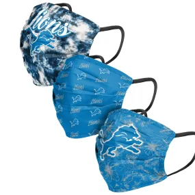 Detroit Lions NFL Womens Matchday 3 Pack Face Cover
