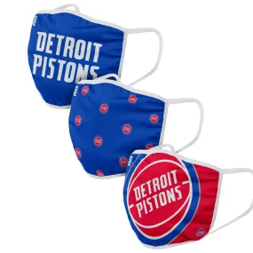 Detroit Pistons NBA 3 Pack Face Cover