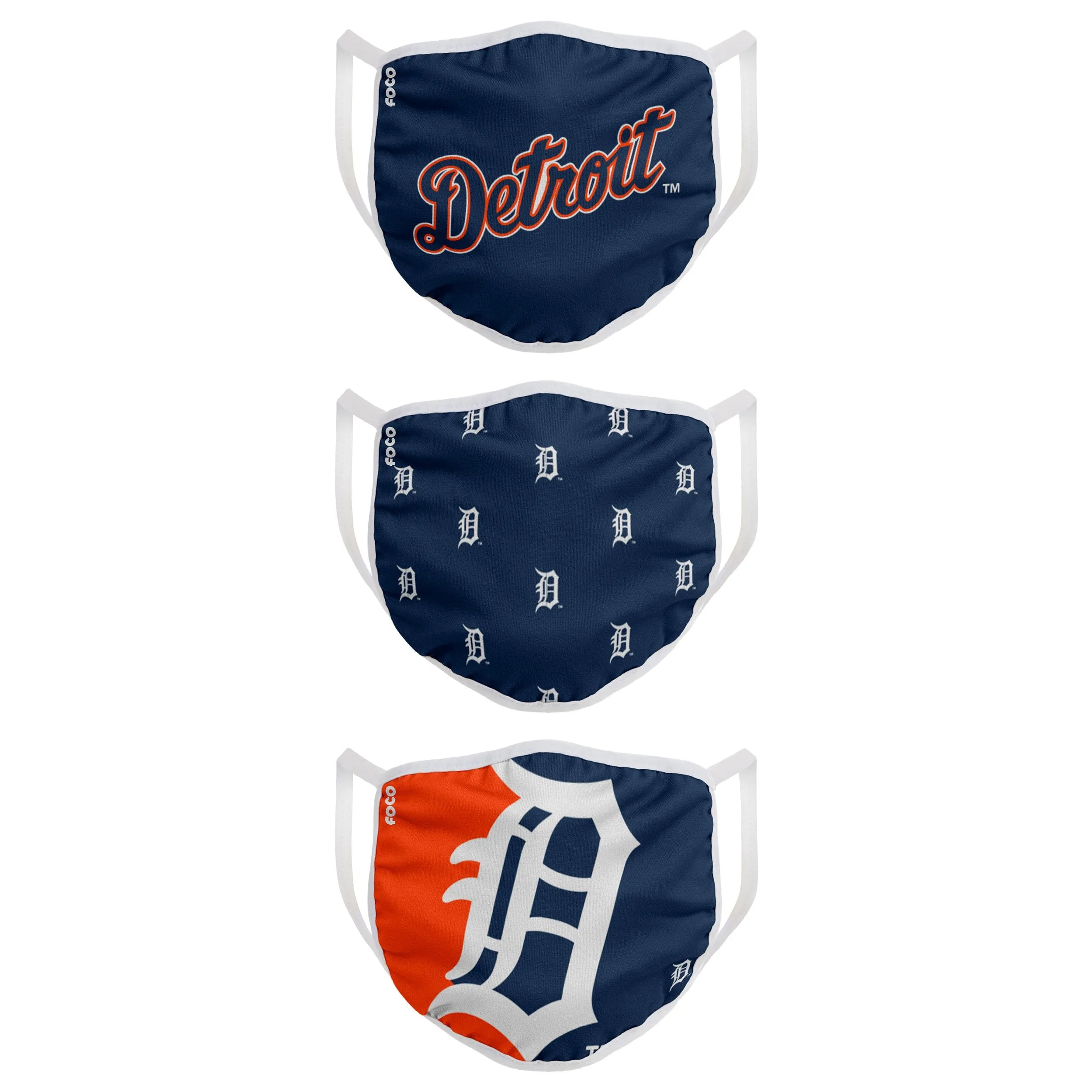 Detroit Tigers MLB 3 Pack Face Cover