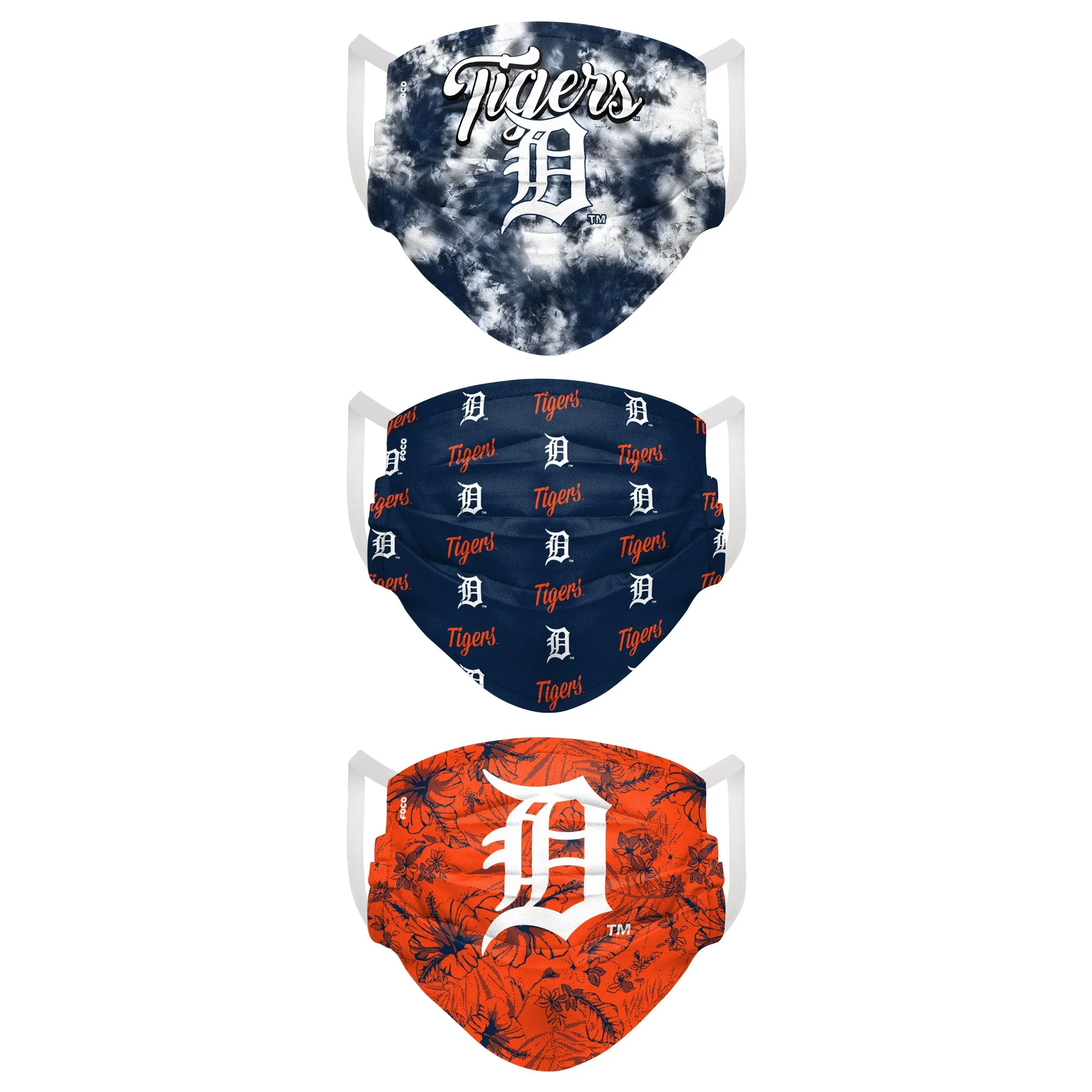 Detroit Tigers MLB Womens Matchday 3 Pack Face Cover