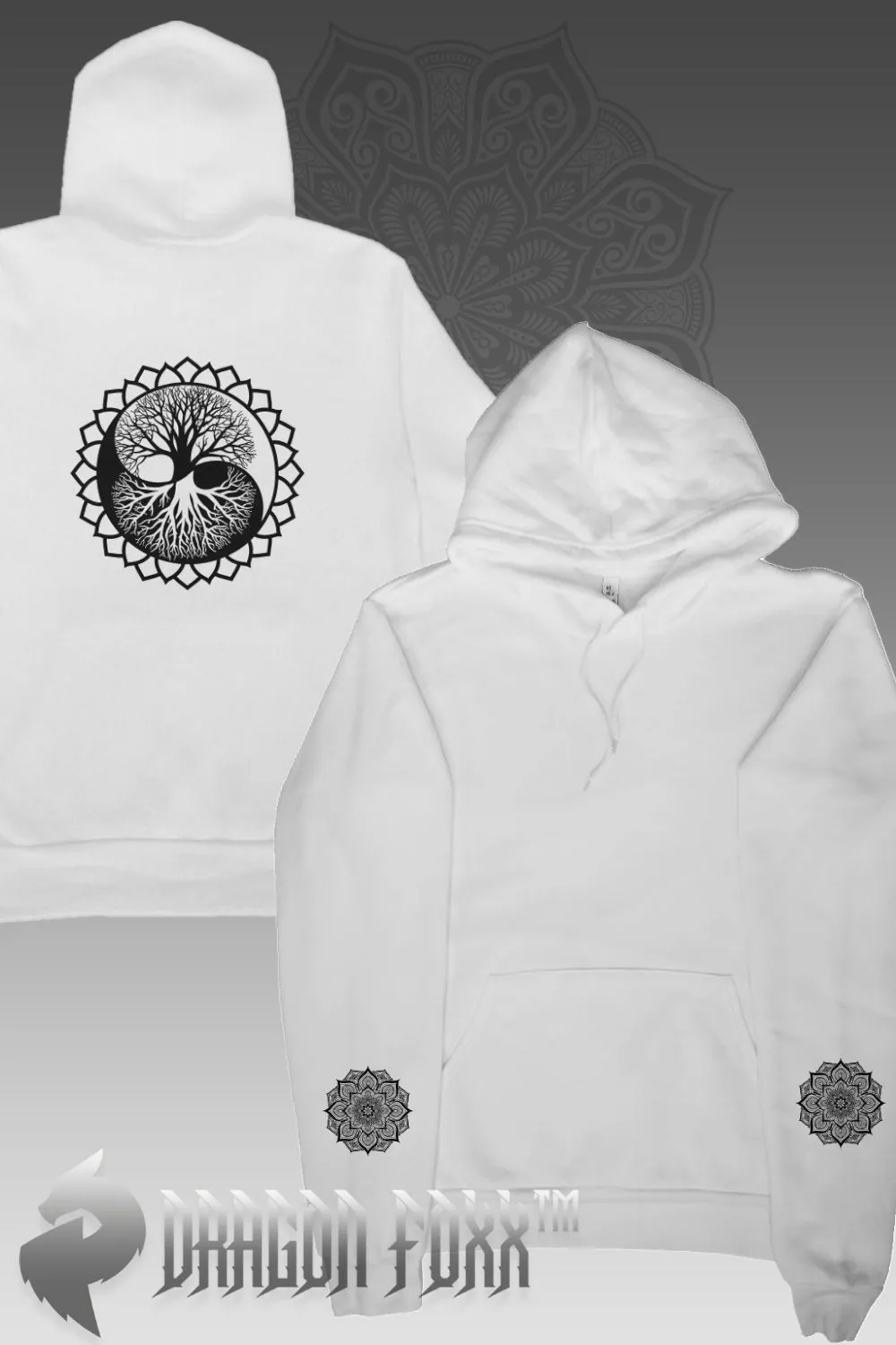 Dragon Foxx™ - Tree of Life - Women's White Pullover Hoodie
