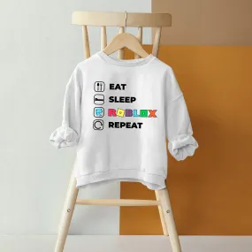 Eat Sleep Roblox Repeat Toddler Sweatshirt