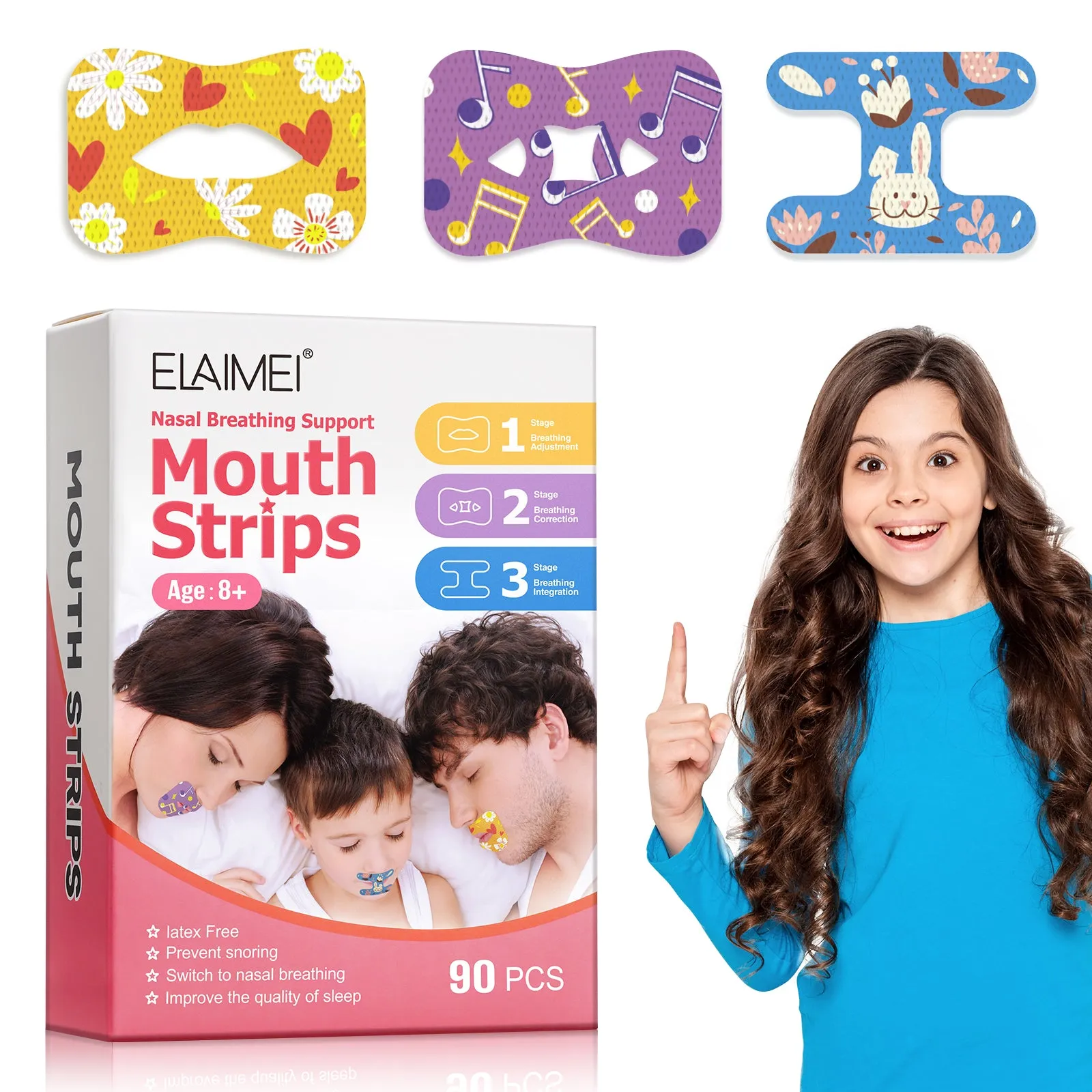 Elaimei Sleep Mouth Strips 90 Pcs