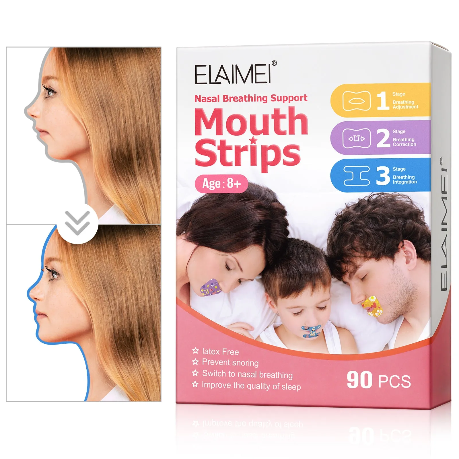 Elaimei Sleep Mouth Strips 90 Pcs