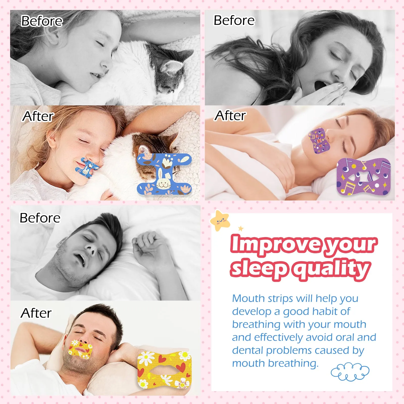 Elaimei Sleep Mouth Strips 90 Pcs