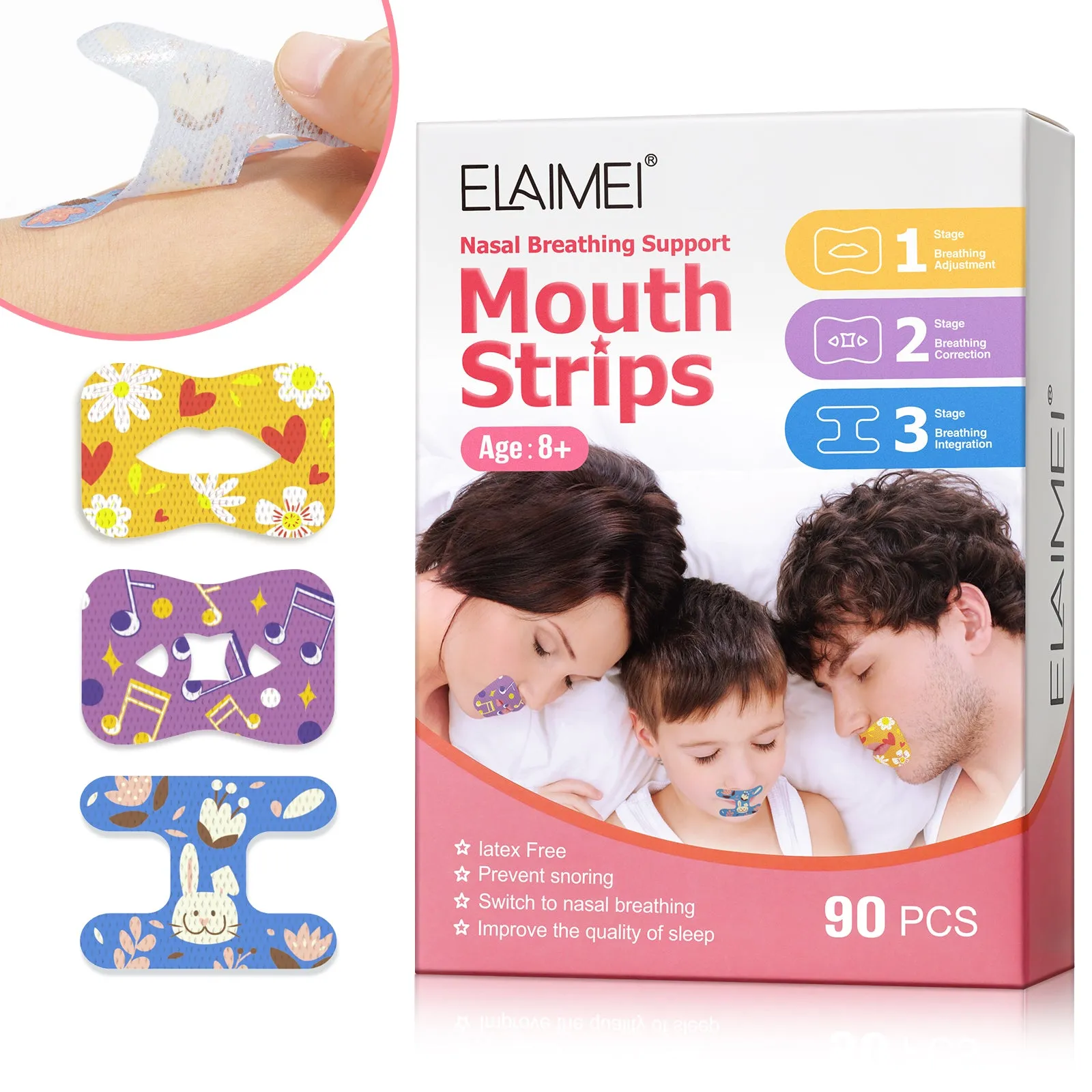 Elaimei Sleep Mouth Strips 90 Pcs