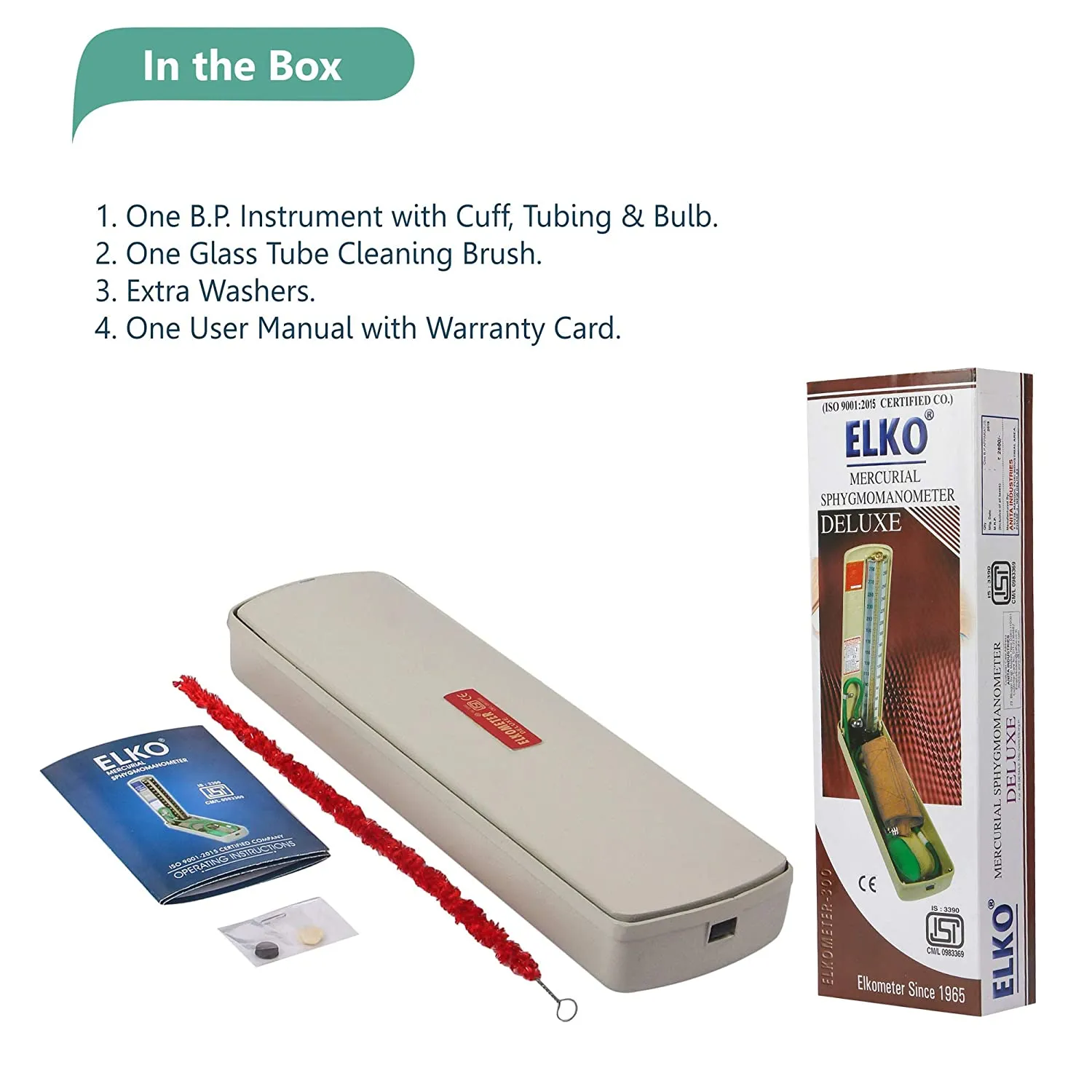 ELKO EL-320 ELKOMETER Deluxe Mercury Sphygmomanometer/Mercury Blood Pressure Monitor