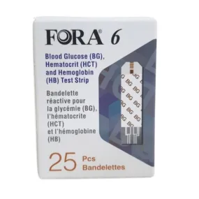 Fora 6 Blood Glucose, Hematocrit and Hemoglobin Test Strip
