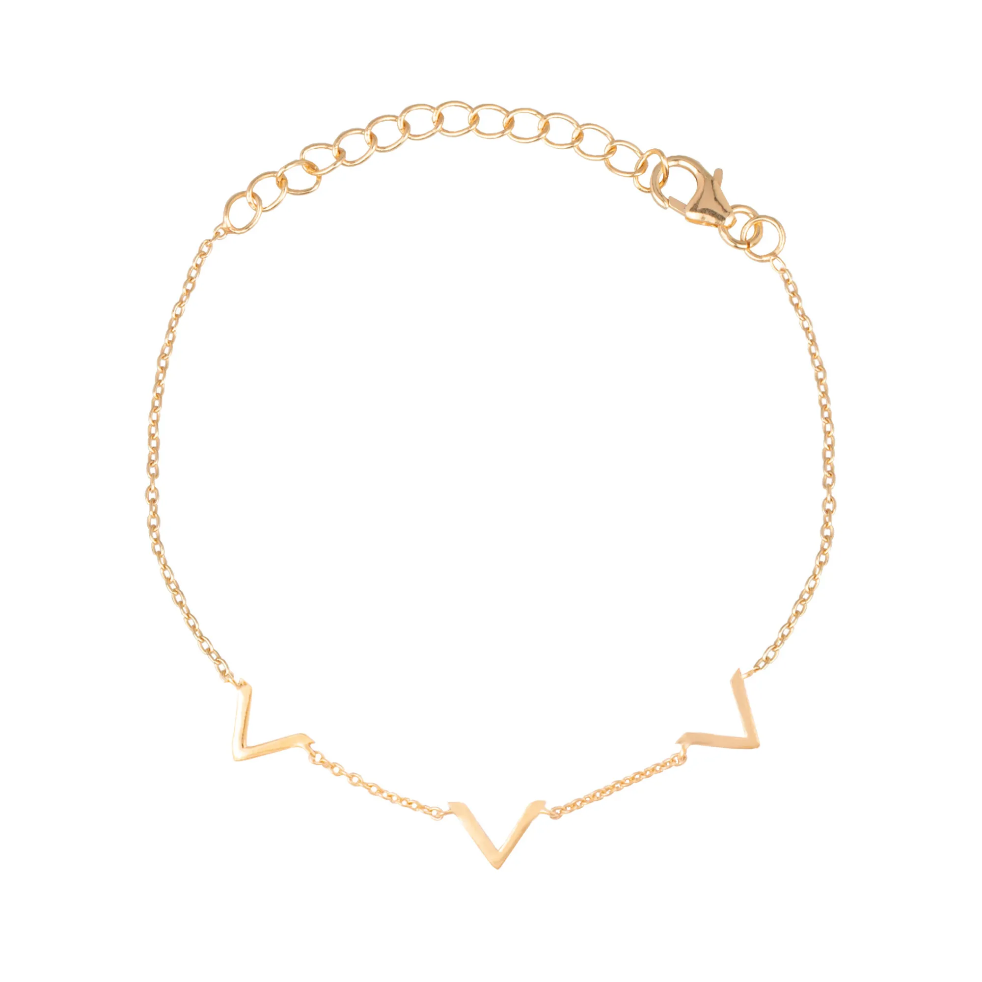 Geo Glam V Bracelet Gold