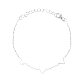 Geo Glam V Bracelet Silver