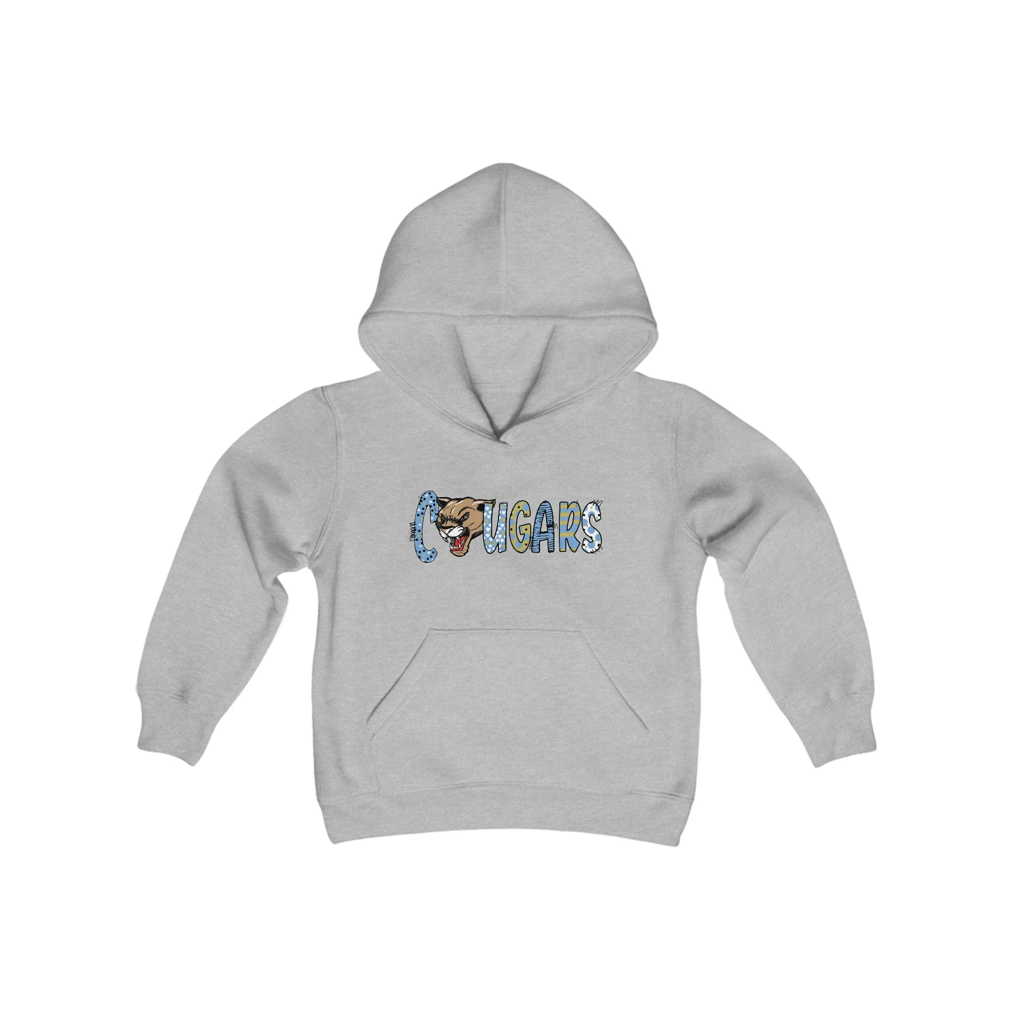Gildan - Softstyle Youth Midweight Hooded Sweatshirt - Cougars 2