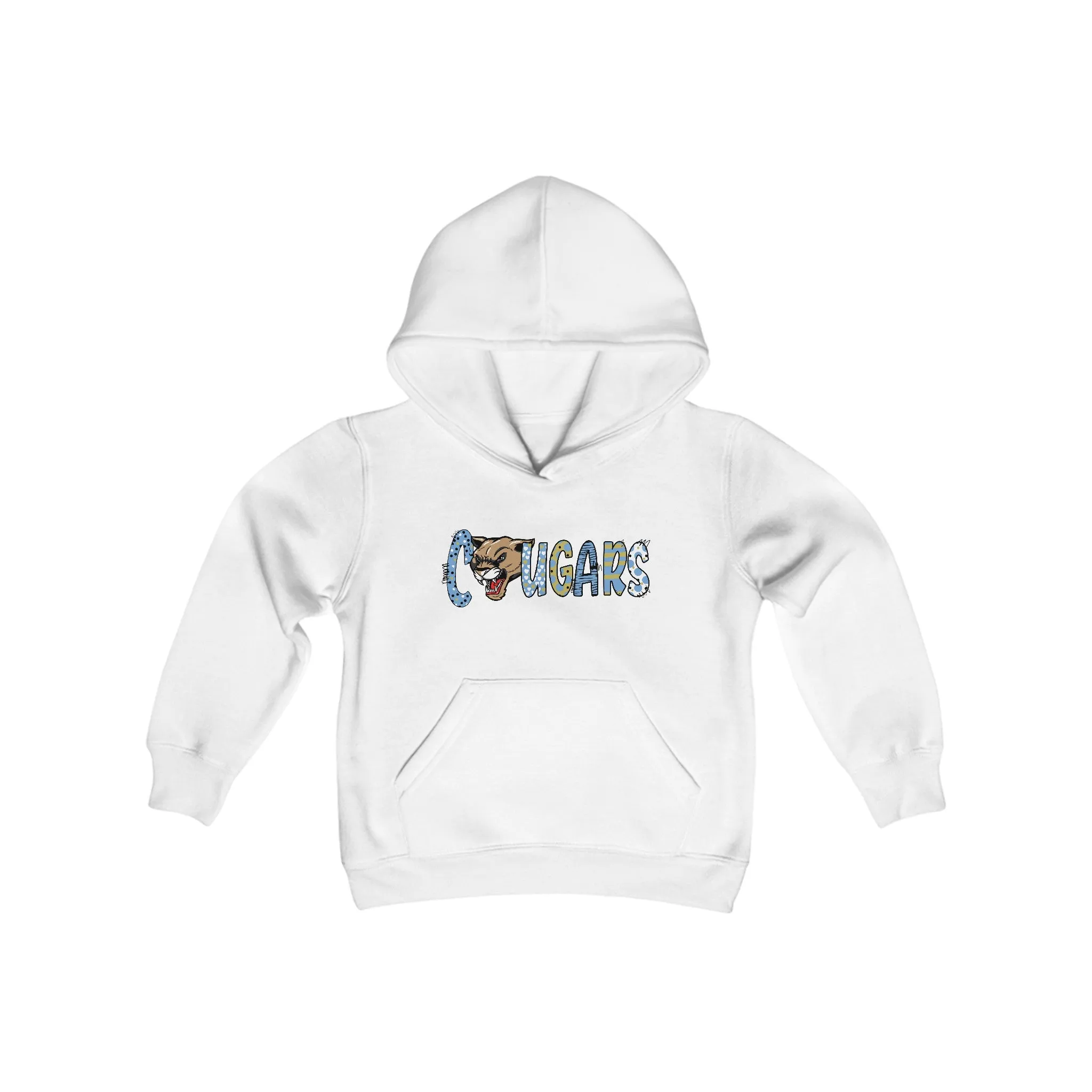 Gildan - Softstyle Youth Midweight Hooded Sweatshirt - Cougars 2