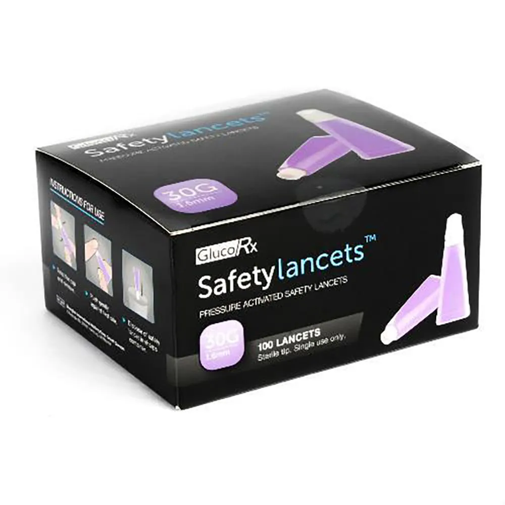 GlucoRx Safety Lancets  (100pcs) VAT Relief