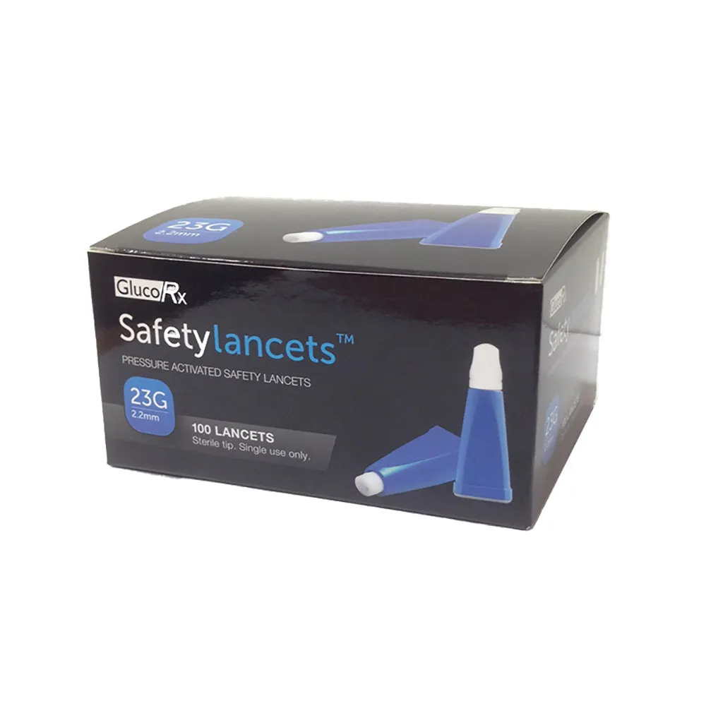 GlucoRx Safety Lancets  (100pcs) VAT Relief