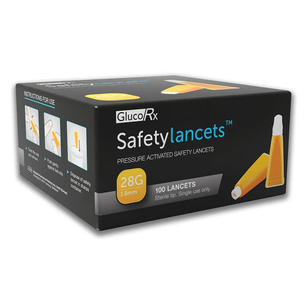 GlucoRx Safety Lancets  (100pcs) VAT Relief