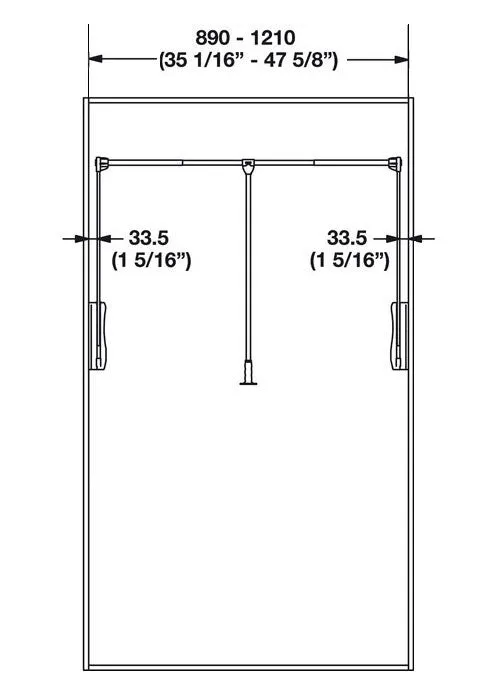 Heavy Duty Pull Down Closet Rod