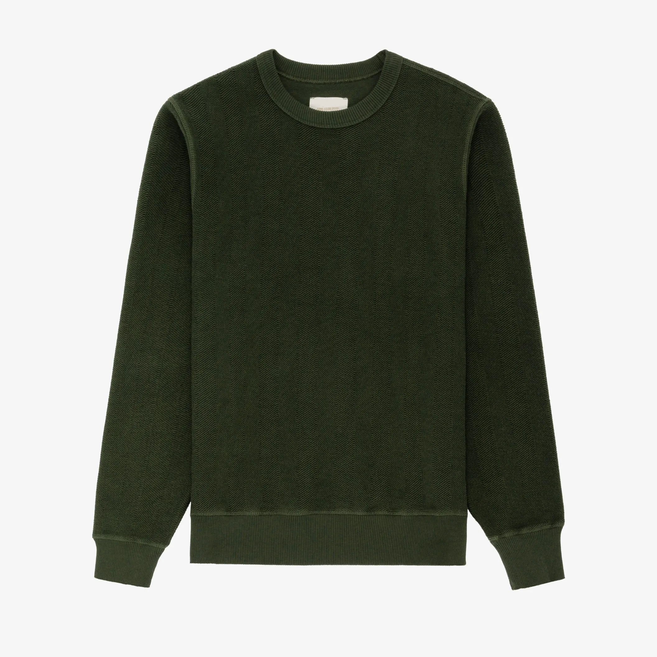 Herringbone Terry Crewneck Sweatshirt